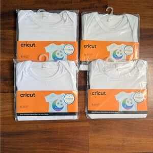 4 Pack Cricut Infusible Ink Baby Bodysuit 6-9 M White NEW Sublimation Bundle
